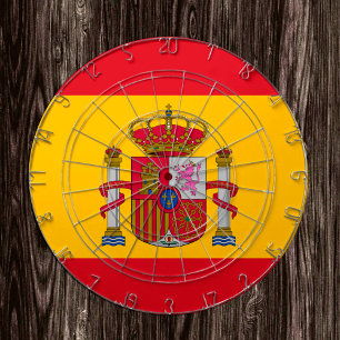 Cartón de la bandera española y tablero de juegos 