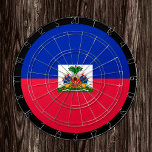 Cartón de la bandera haitiana y Haití / tablero de<br><div class="desc">Cartel: dardos de la bandera haitiana y haitiana,  juegos de diversión familiares - amar mi país,  juegos de verano,  vacaciones,  día del padre,  fiesta de cumpleaños,  estudiantes universitarios / hinchas deportivos</div>