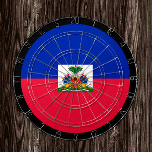 Cartón de la bandera haitiana y Haití / tablero de