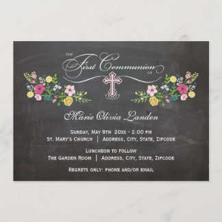 Cartón floral| Invitaciones de la Primera Comisión