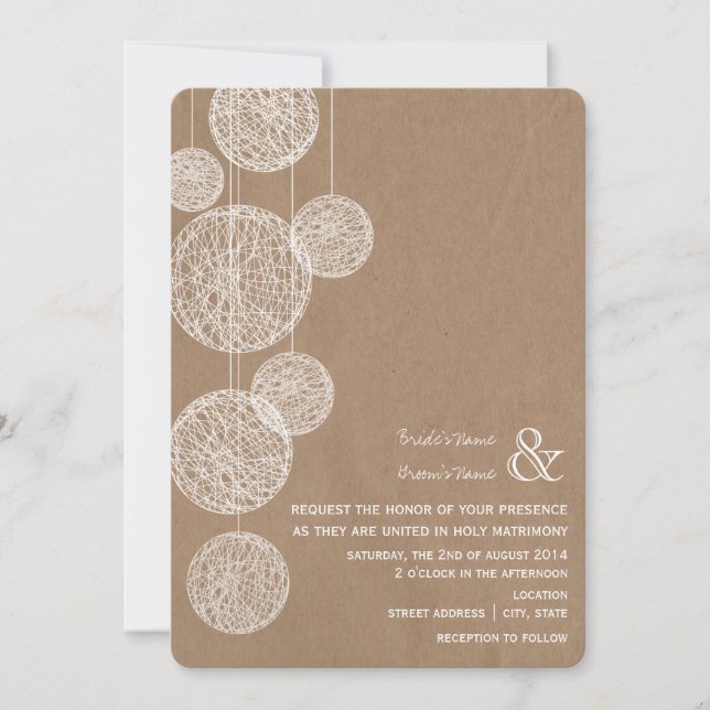 Cartón inspiró la invitación a la boda de los dos  (Anverso)