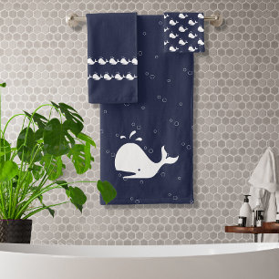 Cartoon Whale Ocean Blue