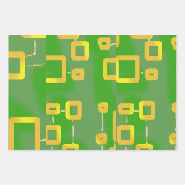 CartoonishPapel de envolvimiento verde hoja plana  (Anverso)