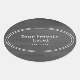 Cartucho negro retro tu óvalo de etiqueta privada