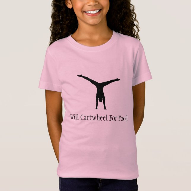 Cartwheel para la comida - camisa de la gimnasia (Anverso)