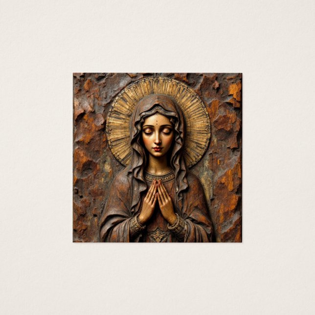 Carved Devotion  Wooden Mary (Anverso)