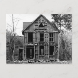 Casa abandonada en la tarjeta postal de Virginia e