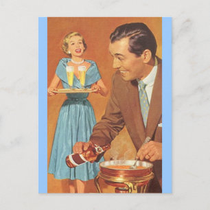 Casa abierta del Fiesta Fondue Vintage de postales