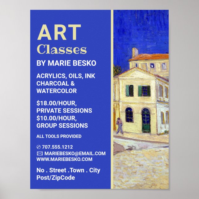 Casa Amarilla De Vincent Van Gogh, Clases De Arte (Frente)