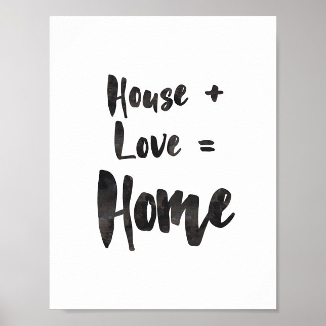 Casa + Amor = Imprimir arte en casa (Frente)