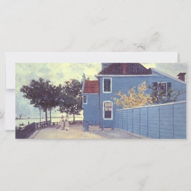 Casa azul en Zaandam de Claude Monet (Anverso)