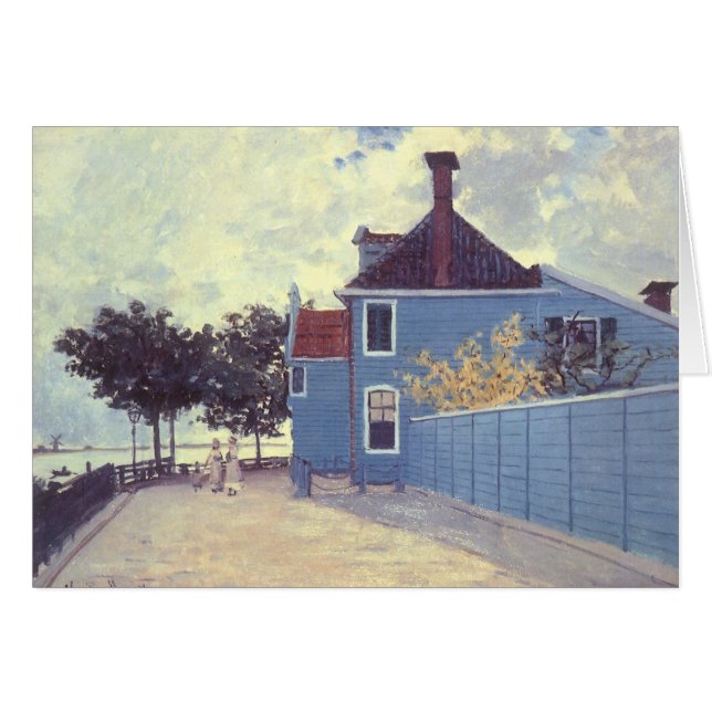Casa azul en Zaandam por Claude Monet (Anverso (Horizontal))