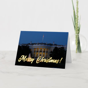 Casa Blanca de Navidad por la Noche en Washington 