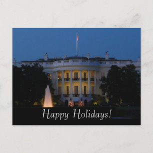Casa Blanca de Navidad por la Noche en Washington 