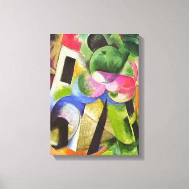 Casa con árboles de Franz Marc, Arte Antiguo (Anverso)