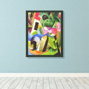 Casa con Árboles de Franz Marc, Arte Antiguo Fino