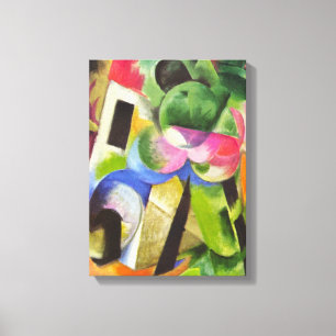 Casa con árboles de Franz Marc, Arte fino vintage