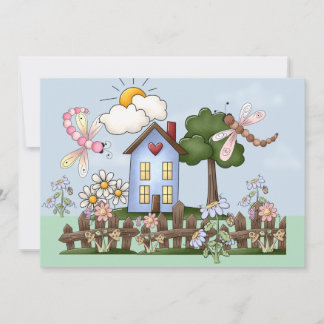 Casa con invitación a la valla de Picket
