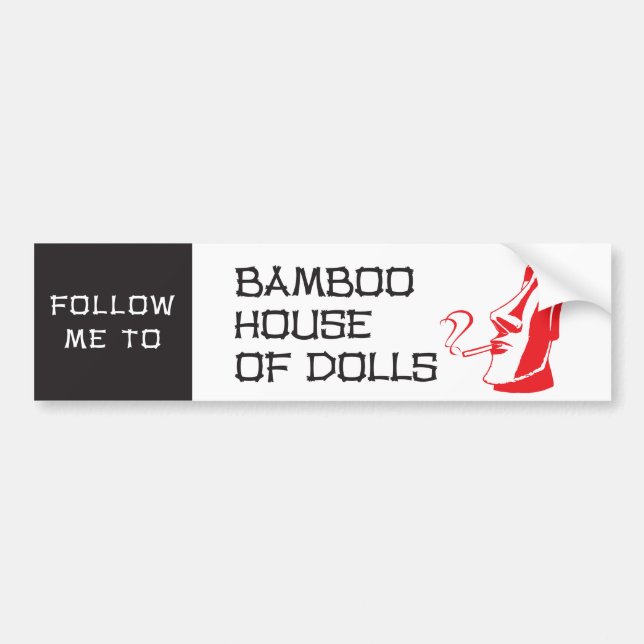Casa de bambú de la pegatina para el parachoques (Frente)