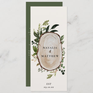 Casa de campo con vegetación y menú rústico elegan