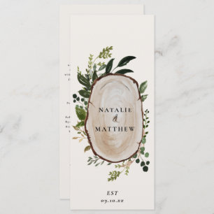 Casa de campo con vegetación y menú rústico elegan