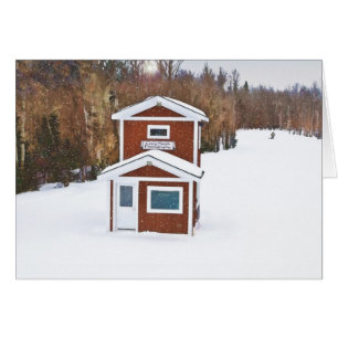 Casa de campo del esquí del invierno