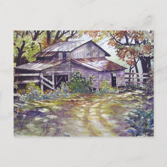 Casa de campo en el bosque - postal (Anverso)