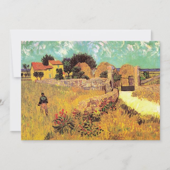 Casa de campo en Provenza por Vincent van Gogh (Anverso)