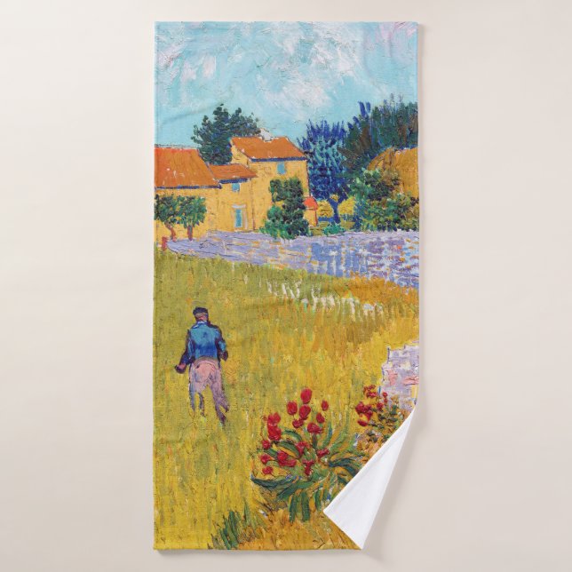 Casa de campo en Provenza, Van Gogh (Toalla de baño)