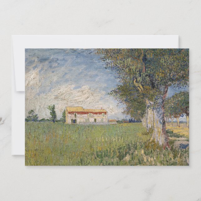 Casa de campo en un campo de trigo | Vincent van G (Anverso)