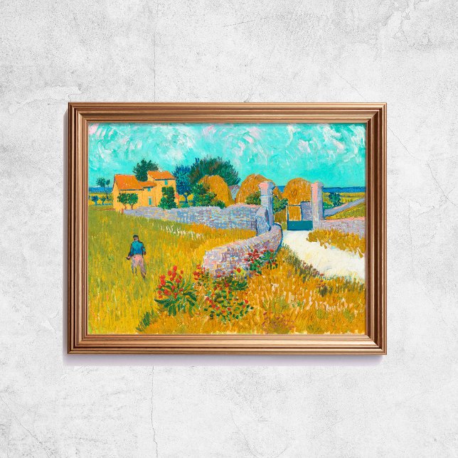 Casa De Campo Van Gogh En Arte Antiguo De Provenza (Van Gogh Farmhouse In Provence Old Art Poster
)