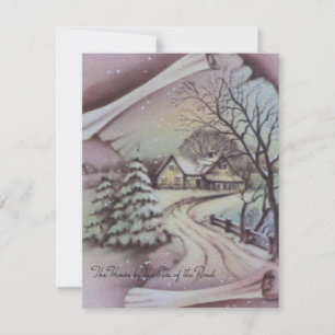 Casa de campo vintage de Navidad de invierno