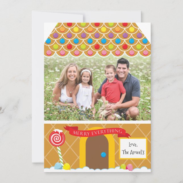 Casa de Gingerbread | 4 Etiqueta de tarjeta de Nav (Anverso)