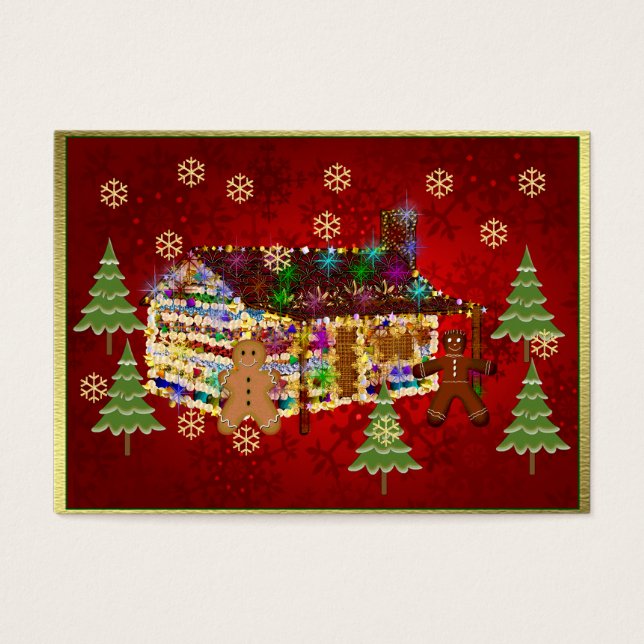 Casa de Gingerbread cubierta por joyas (Frente)