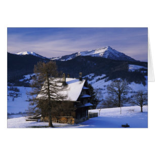 Casa de granja y Monte Rigi y Pilatus,