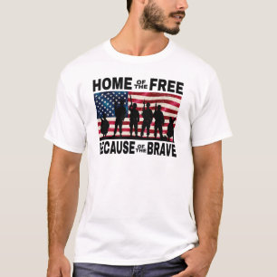 Casa de la camiseta de los soldados de bandera lib