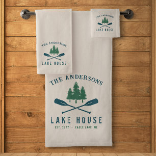 Casa de la familia Lake Moderna Rustic Boat Oar Pi