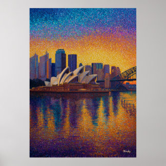 Casa de la Ópera de Sydney puntillismo arte de hor