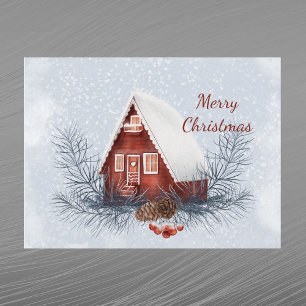 Casa de Navidad Pino Bayas Acuarela