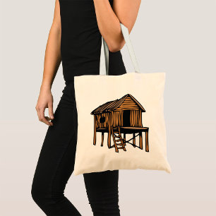 Casa de paja marrón para la bolsa