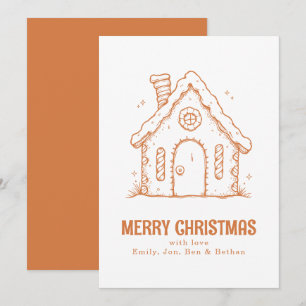 Casa de Pan de Jengibre Caprichosa Feliz Navidad