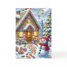 Casa de Pan de Jengibre con Navidad de Muñeco de N
