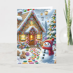 Casa de Pan de Jengibre con Navidad de Muñeco de N