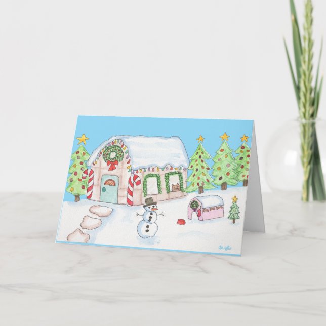 Casa de Pan de Jengibre de Navidad (Anverso)