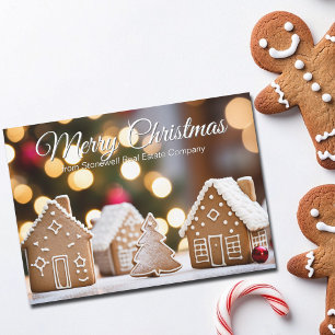 Casa de Pan de Jengibre Feliz Navidad Inmobiliaria