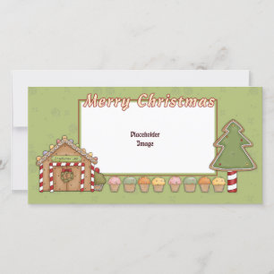 Casa de pan de jengibre y árboles de Navidad