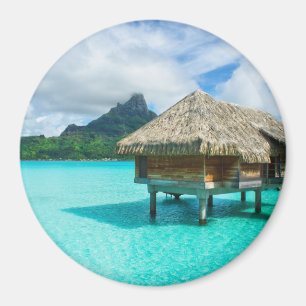 casa de planta baja del Sobre-agua, imán redondo