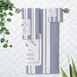 Casa de playa de las franjas azules de la granja c