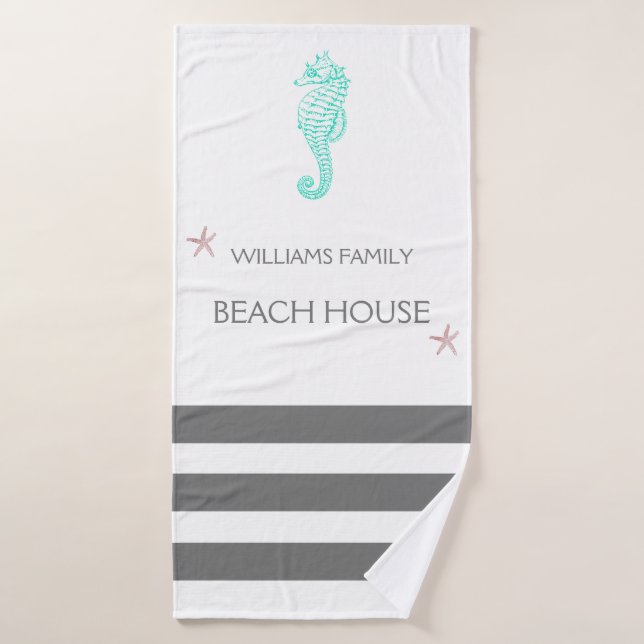 CASA DE PLAYA FAMILIAR SEAHORSE Y STARFISH (Toalla de baño)