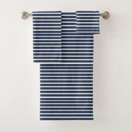 Casa de playa Navy Blue Stripe